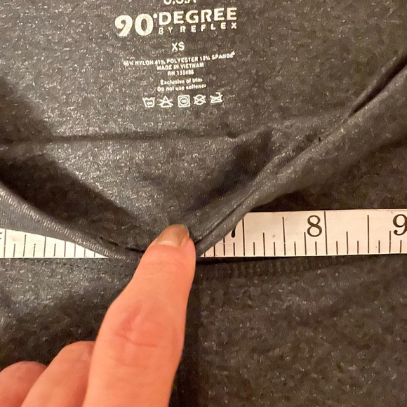 4/$10, Capri Leggings 90 Degree by Reflex Yoga pants Dark charcoal Size XS - Picture 3 of 4
